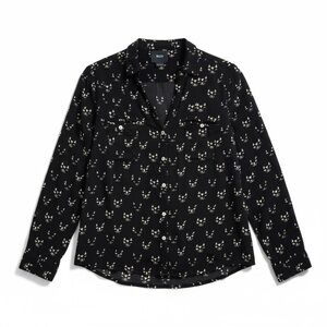 Maeve Conversationalist Clever Cat Blouse Women’s 6 US Anthropologie